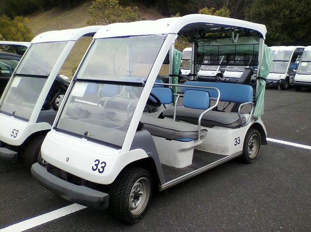 ヤマハ発動機製五人乗ガソリン自走式・電磁誘導式ゴルフカート